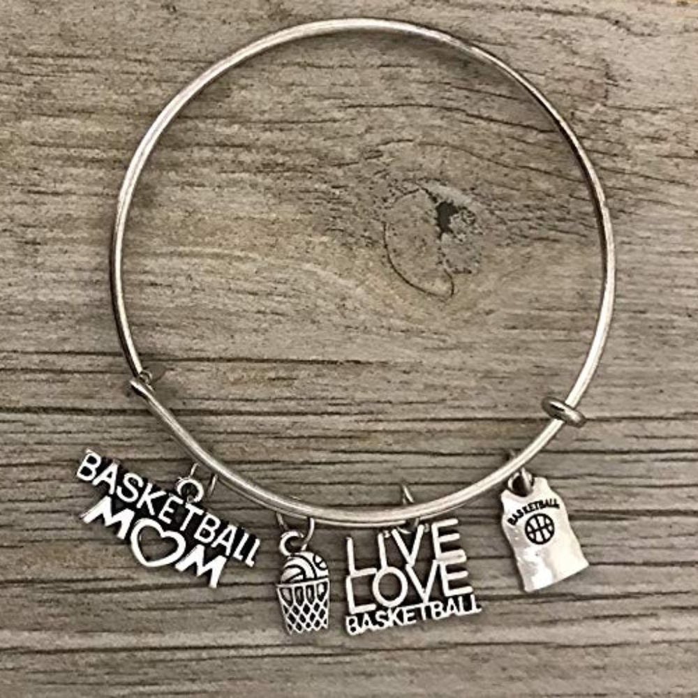 Basketball Mom Charm Bracelet- Custom Basketball
